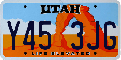 UT license plate Y453JG