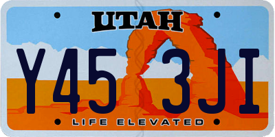 UT license plate Y453JI