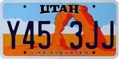 UT license plate Y453JJ