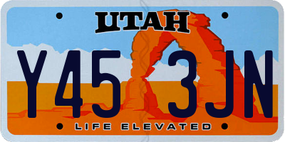 UT license plate Y453JN