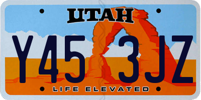 UT license plate Y453JZ