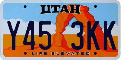 UT license plate Y453KK