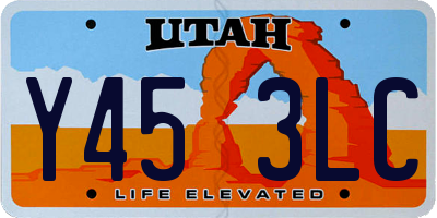 UT license plate Y453LC