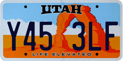 UT license plate Y453LF
