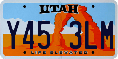 UT license plate Y453LM