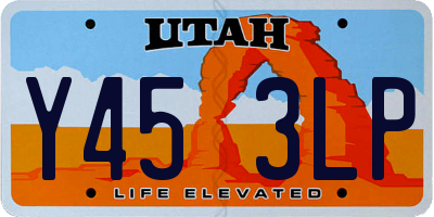 UT license plate Y453LP