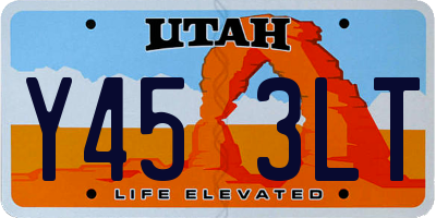 UT license plate Y453LT