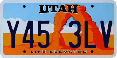 UT license plate Y453LV