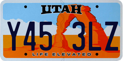 UT license plate Y453LZ