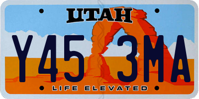 UT license plate Y453MA