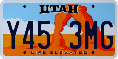 UT license plate Y453MG