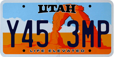 UT license plate Y453MP