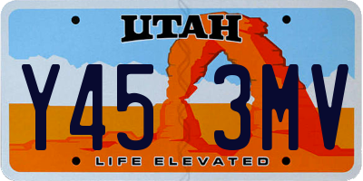 UT license plate Y453MV