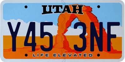 UT license plate Y453NF