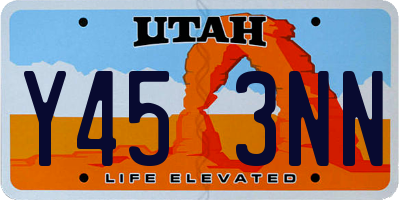 UT license plate Y453NN