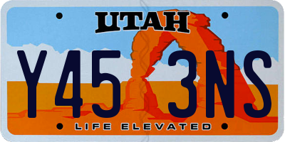 UT license plate Y453NS