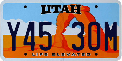 UT license plate Y453OM