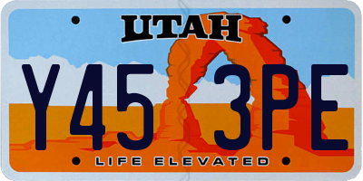 UT license plate Y453PE