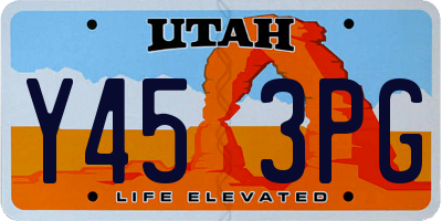 UT license plate Y453PG