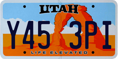 UT license plate Y453PI