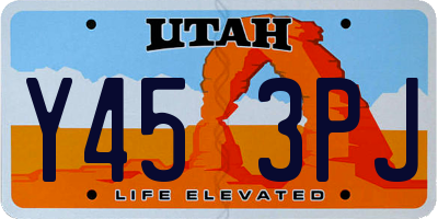 UT license plate Y453PJ
