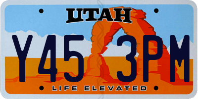 UT license plate Y453PM