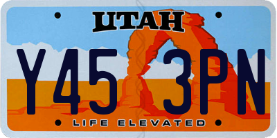 UT license plate Y453PN