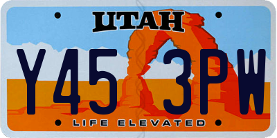 UT license plate Y453PW