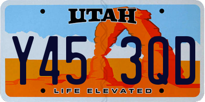 UT license plate Y453QD
