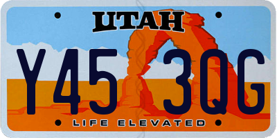 UT license plate Y453QG