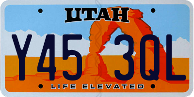 UT license plate Y453QL