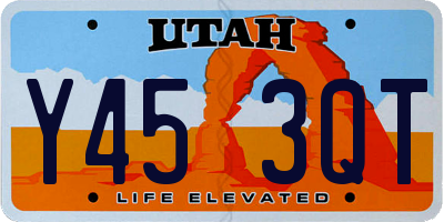 UT license plate Y453QT
