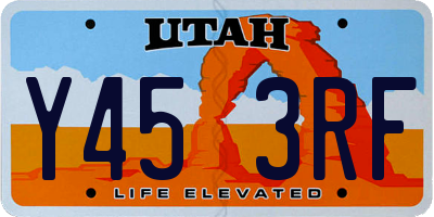 UT license plate Y453RF