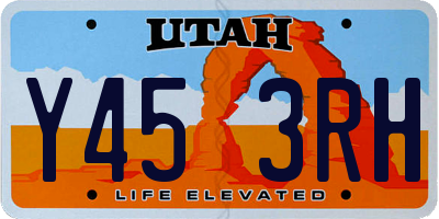 UT license plate Y453RH