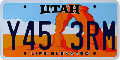 UT license plate Y453RM