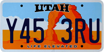 UT license plate Y453RU