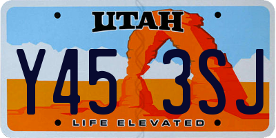 UT license plate Y453SJ