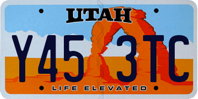 UT license plate Y453TC