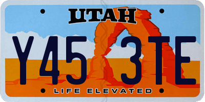 UT license plate Y453TE