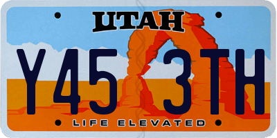 UT license plate Y453TH