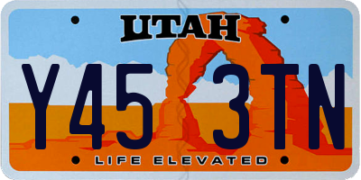 UT license plate Y453TN