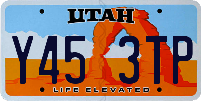 UT license plate Y453TP