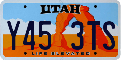 UT license plate Y453TS