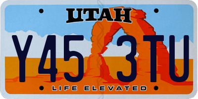 UT license plate Y453TU