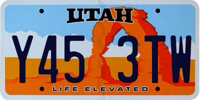 UT license plate Y453TW