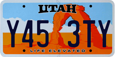 UT license plate Y453TY