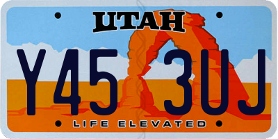 UT license plate Y453UJ
