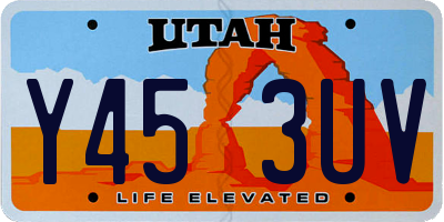 UT license plate Y453UV