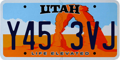 UT license plate Y453VJ