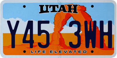 UT license plate Y453WH